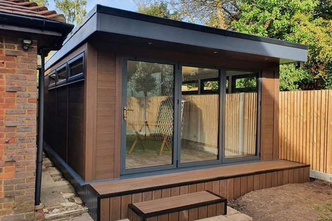 walnut coloured garden room bournemouth